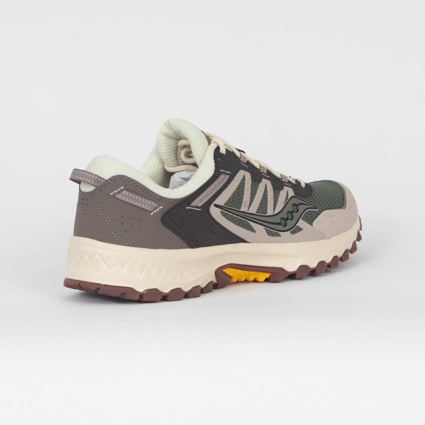 SAUCONY Grid Peak Trail Trainers in GREEN & BROWN