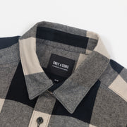 ONLY & SONS Gudmund Check Shirt in DARK NAVY & BEIGE