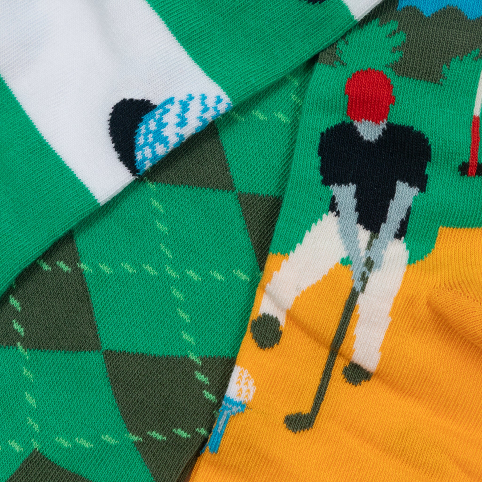 HAPPY SOCKS 3-Pack Golf Socks Gift Set in GREEN