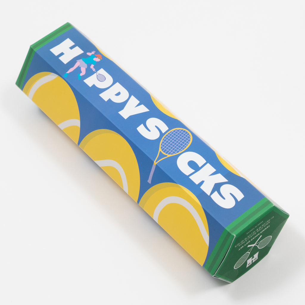 HAPPY SOCKS 3-Pack Tennis Socks Gift Set in BLUE