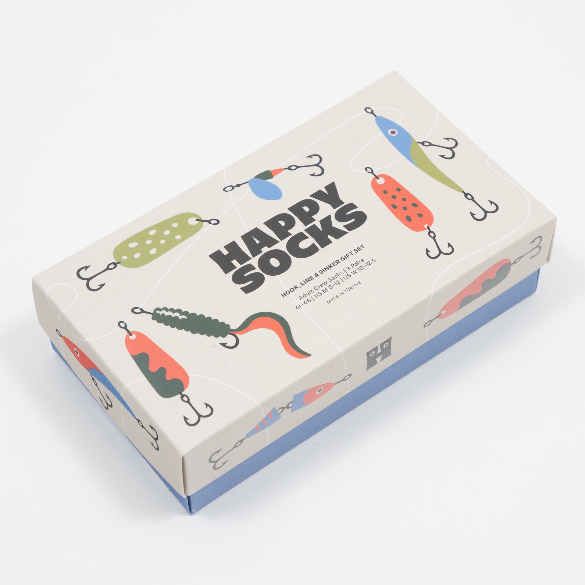 HAPPY SOCKS 3 Pack Hook, Line & Sinker Socks Gift Set