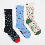 HAPPY SOCKS 3 Pack Hook, Line & Sinker Socks Gift Set
