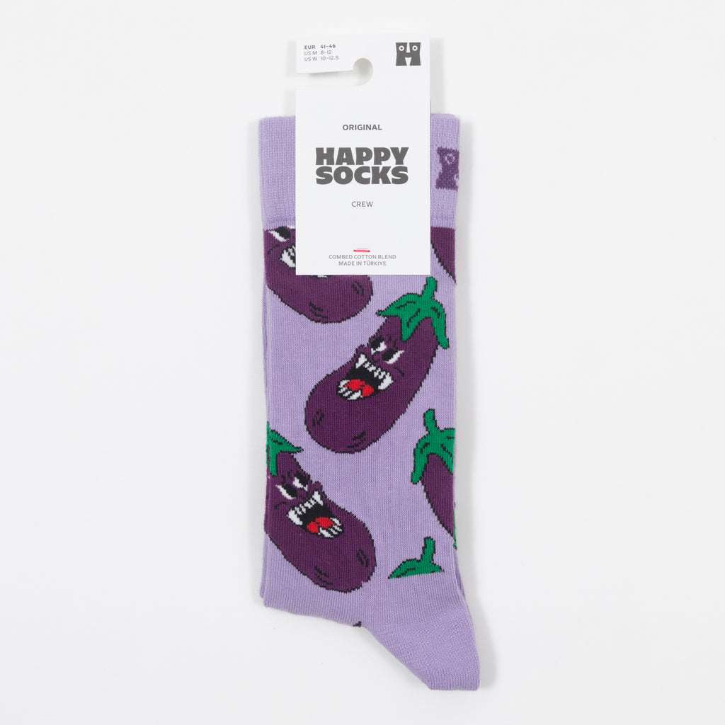 HAPPY SOCKS Angry Eggplant Socks in LIGHT PURPLE