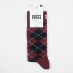 HAPPY SOCKS Argyle Socks in DARK RED