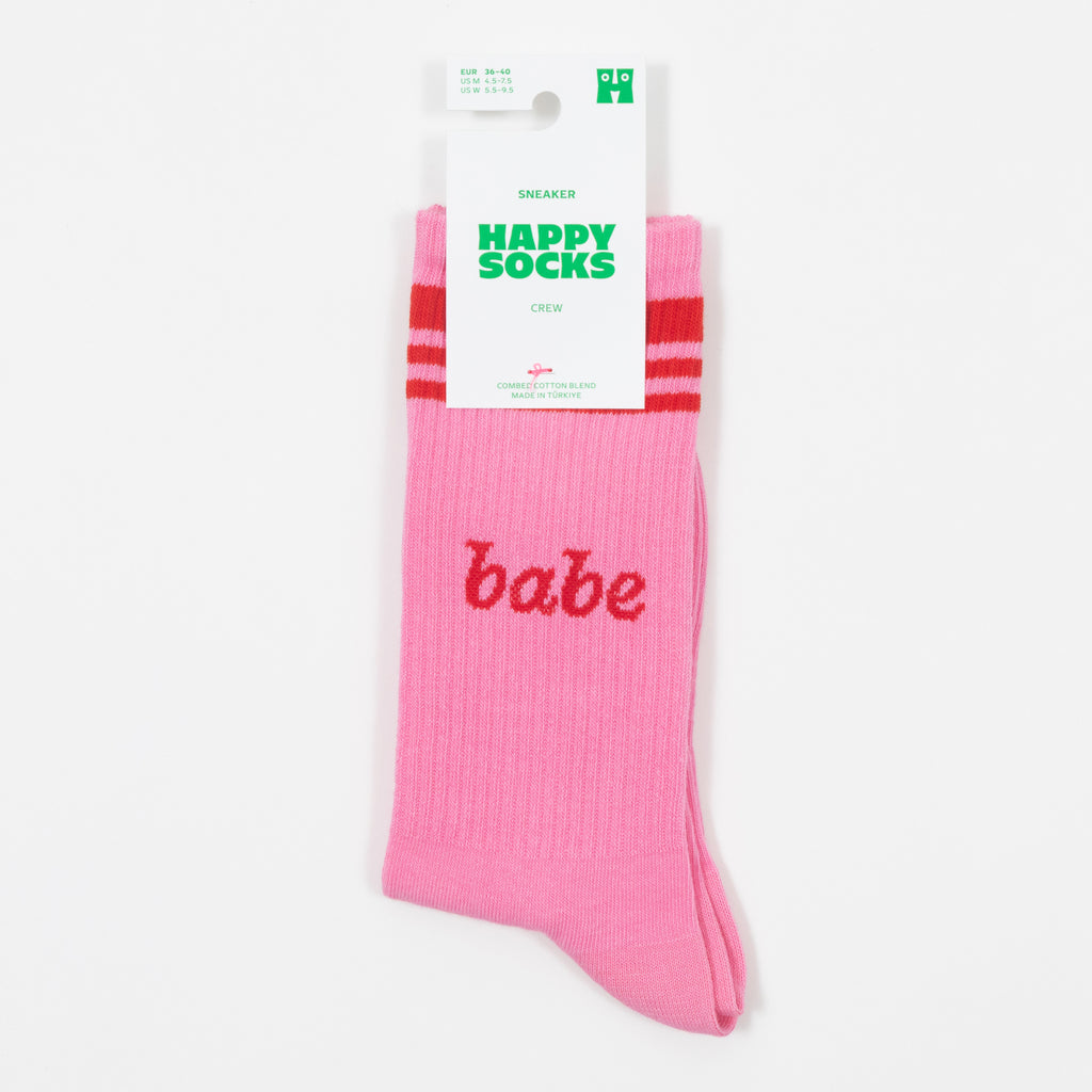 HAPPY SOCKS Babe Sneaker Socks in PINK