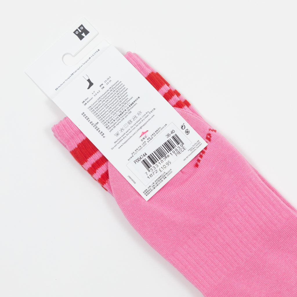 HAPPY SOCKS Babe Sneaker Socks in PINK