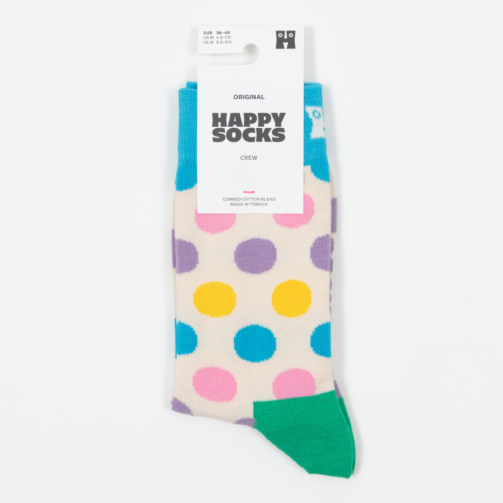 HAPPY SOCKS Big Dot Socks in WHITE