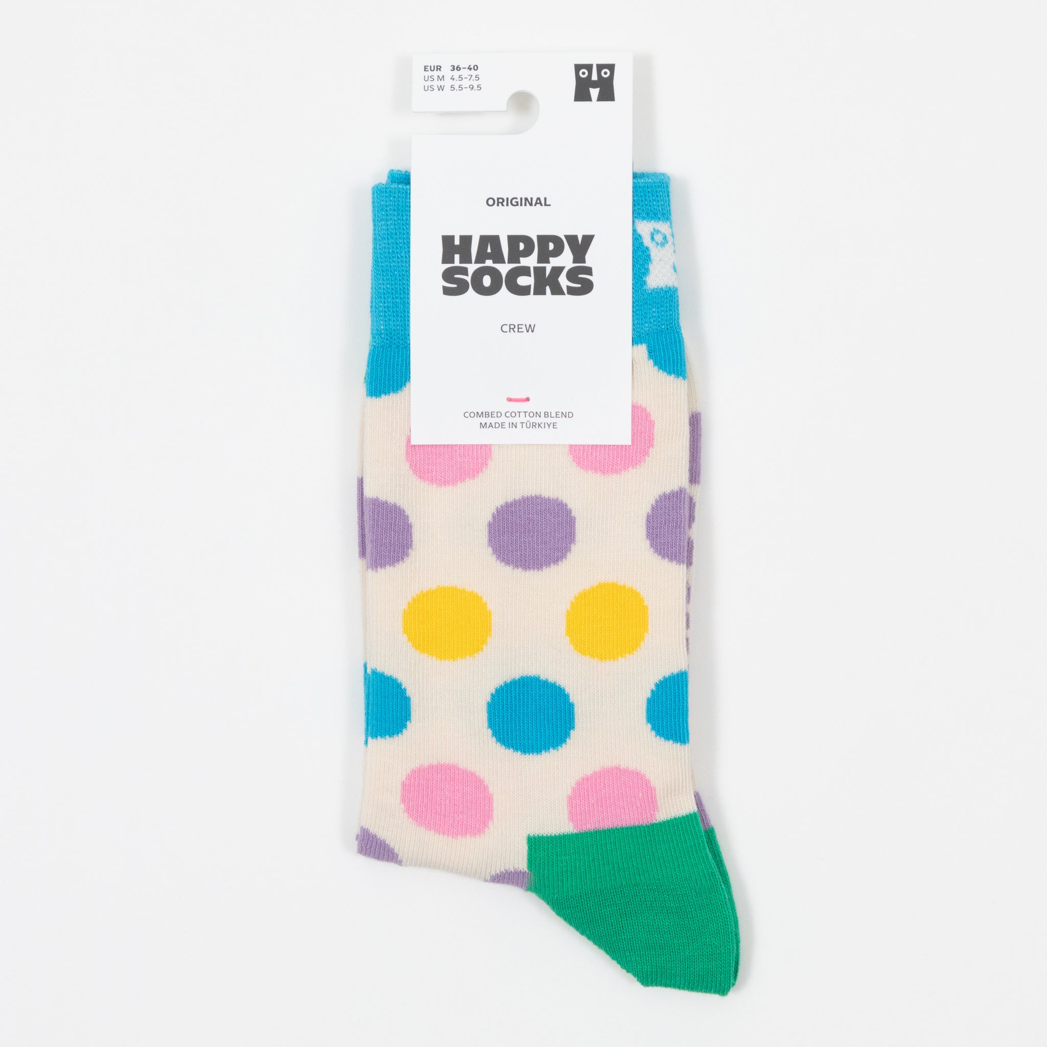HAPPY SOCKS Big Dot Socks in WHITE