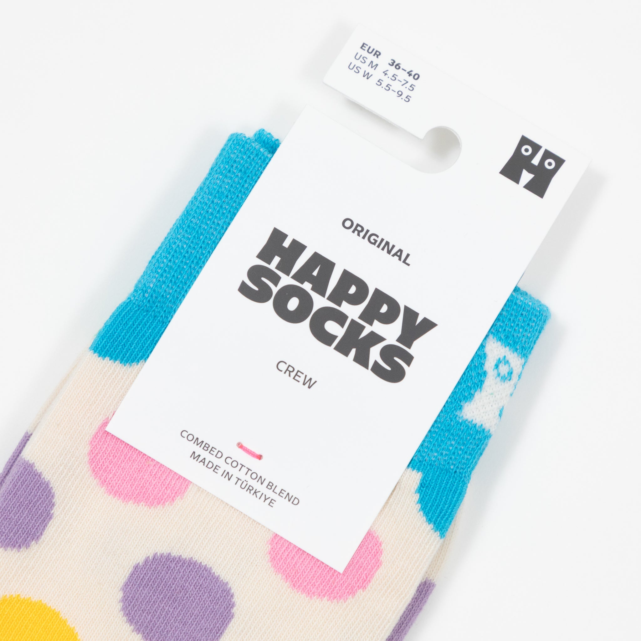 HAPPY SOCKS Big Dot Socks in WHITE