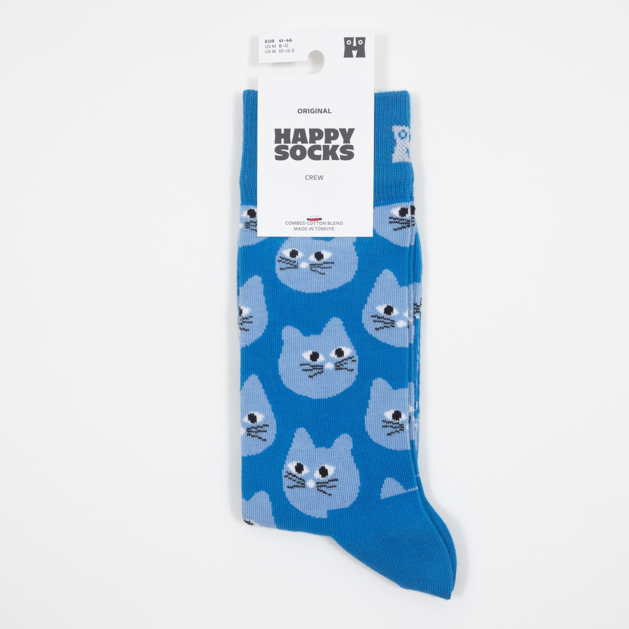 HAPPY SOCKS Cat Socks in LIGHT BLUE