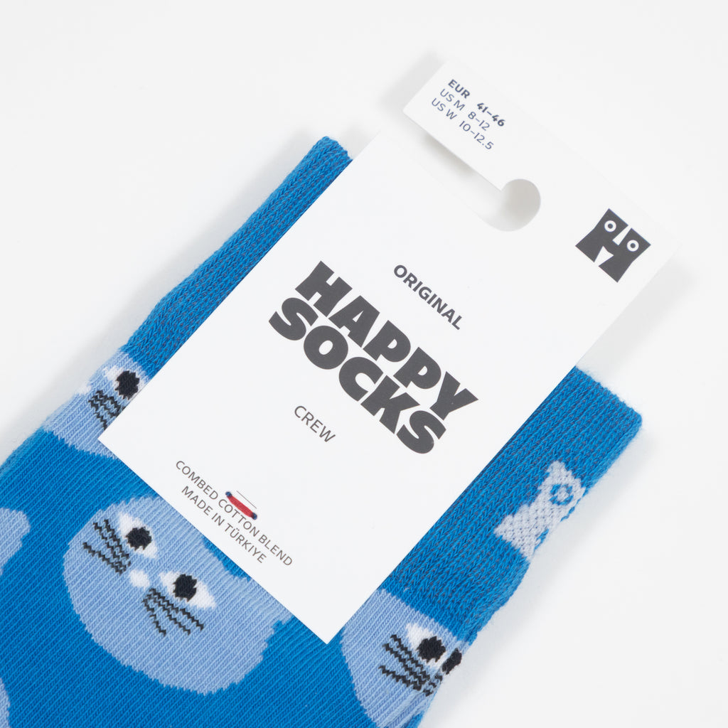 HAPPY SOCKS Cat Socks in LIGHT BLUE