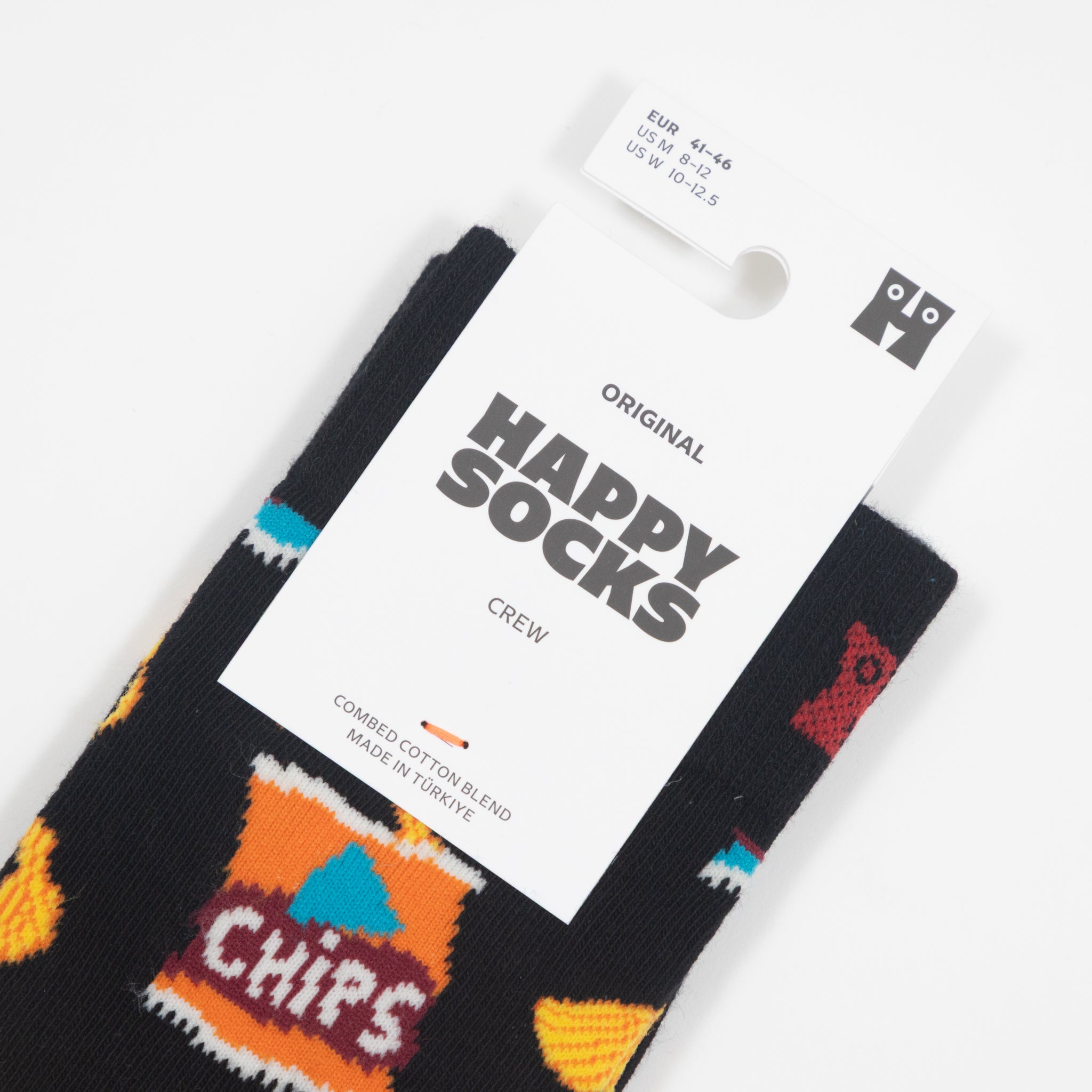 HAPPY SOCKS Chip Bag Socks in BLACK