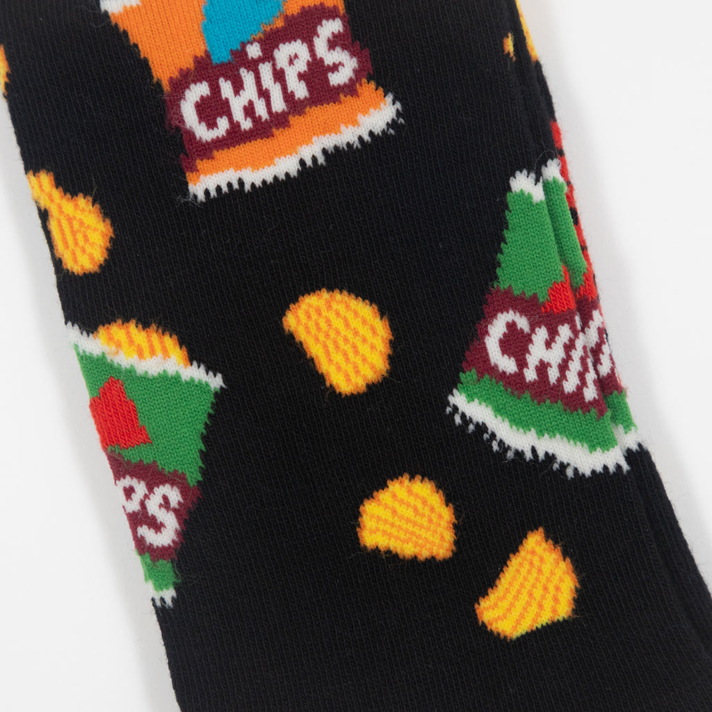 HAPPY SOCKS Chip Bag Socks in BLACK