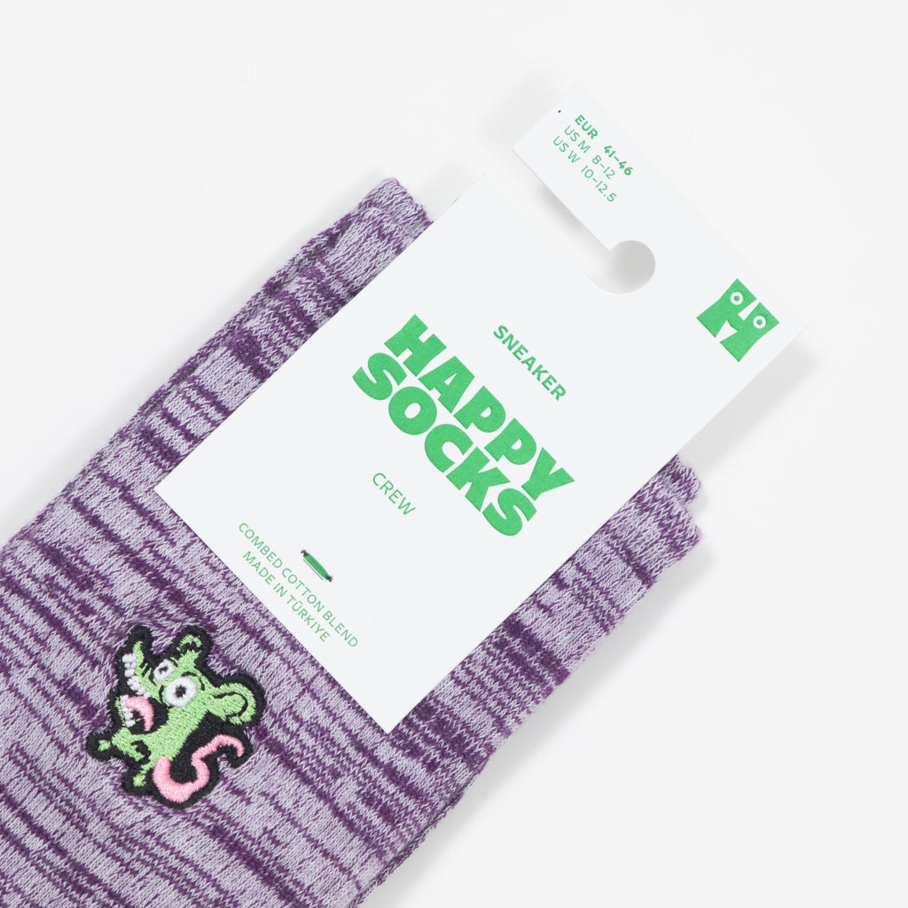 HAPPY SOCKS Crazy Rat Sneaker Socks in PURPLE