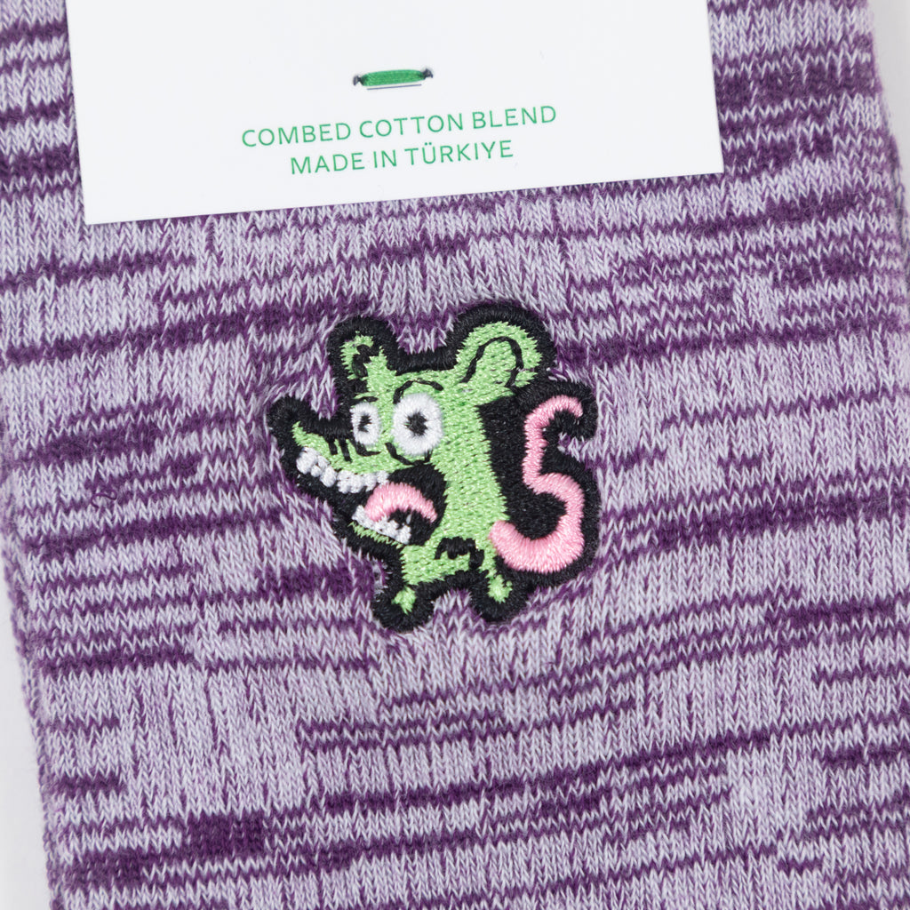 HAPPY SOCKS Crazy Rat Sneaker Socks in PURPLE