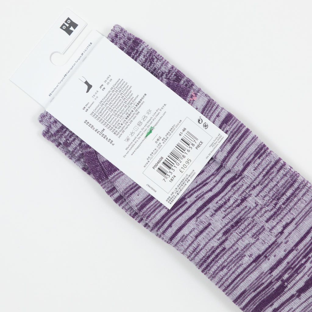 HAPPY SOCKS Crazy Rat Sneaker Socks in PURPLE