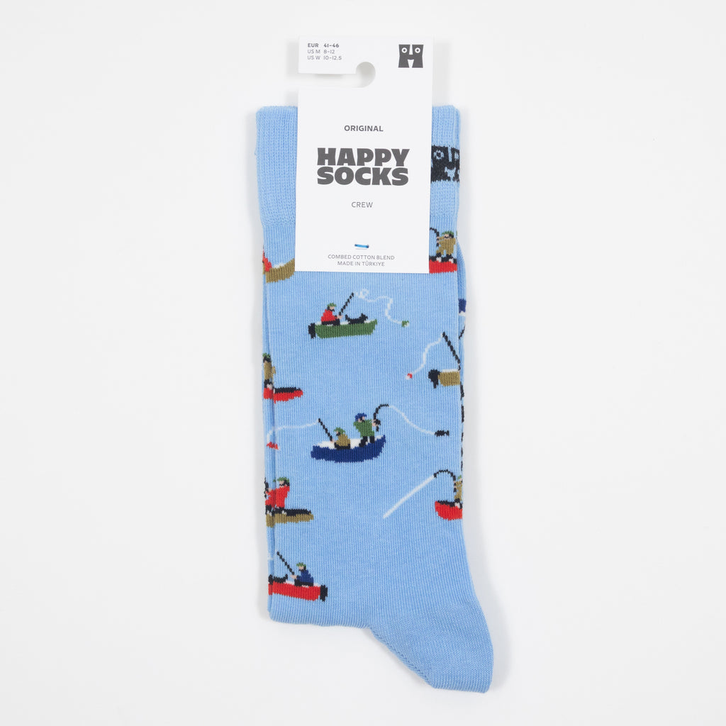 HAPPY SOCKS Fishing Boat Sock in LIGHT BLUE