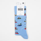 HAPPY SOCKS Fishing Boat Sock in LIGHT BLUE