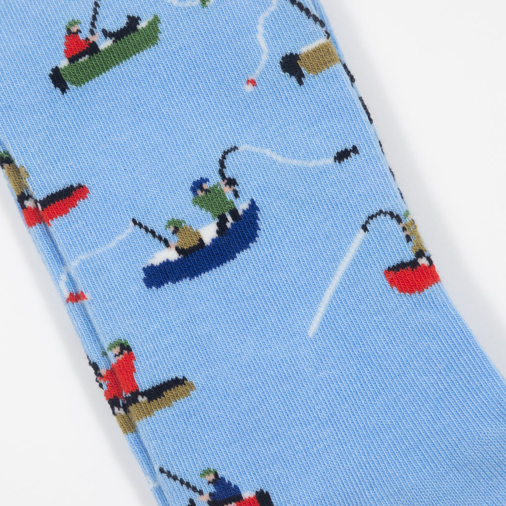 HAPPY SOCKS Fishing Boat Sock in LIGHT BLUE