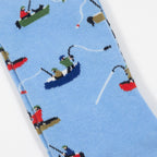 HAPPY SOCKS Fishing Boat Sock in LIGHT BLUE