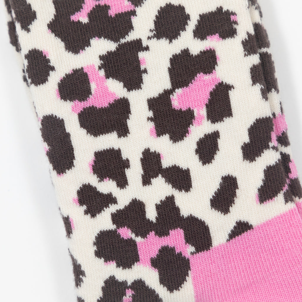 HAPPY SOCKS Leopard Socks in BEIGE