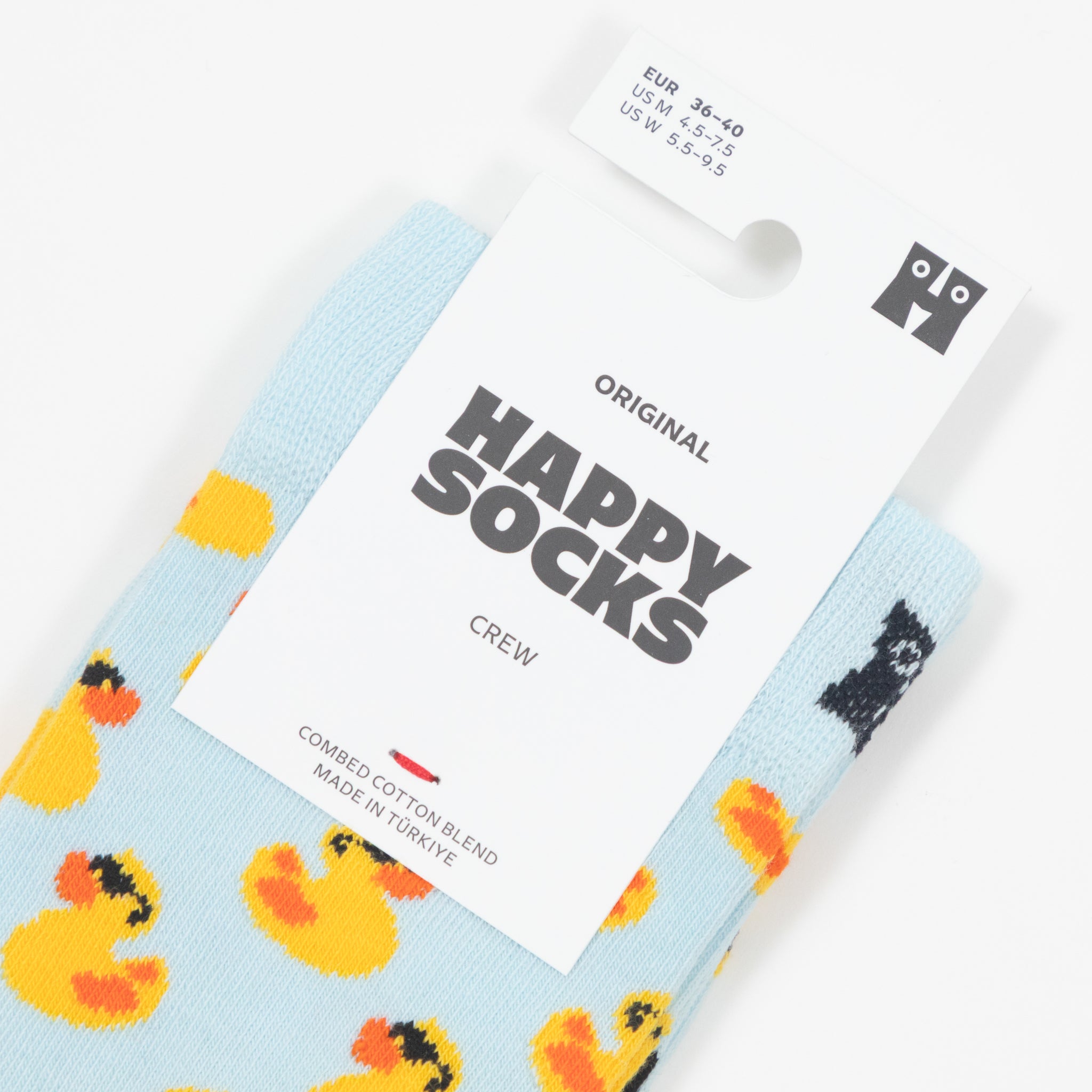 HAPPY SOCKS Rubber Duck Socks in LIGHT BLUE
