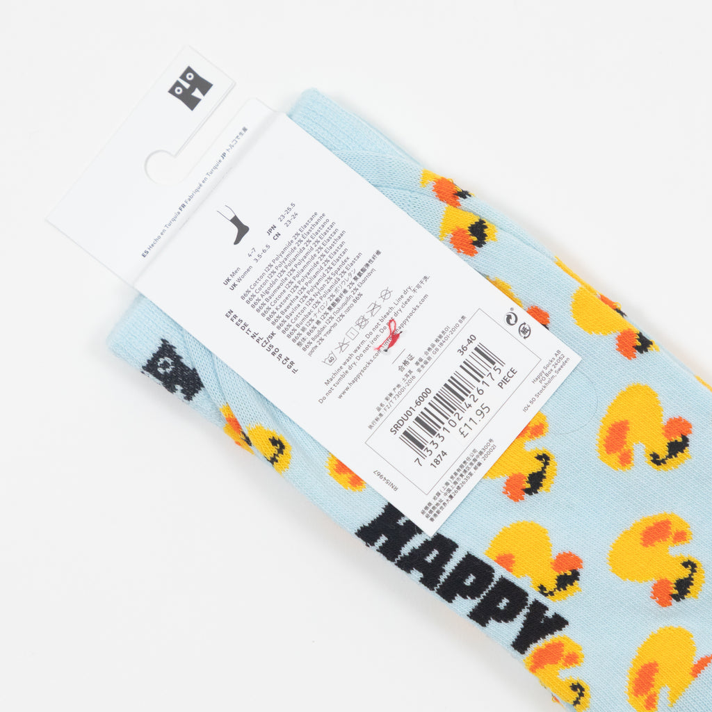 HAPPY SOCKS Rubber Duck Socks in LIGHT BLUE