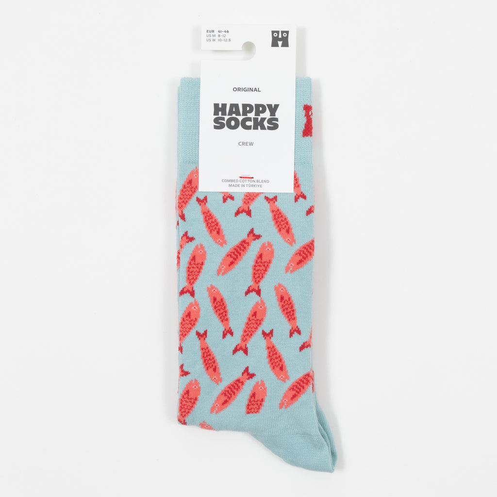 HAPPY SOCKS Sardine Socks in LIGHT BLUE