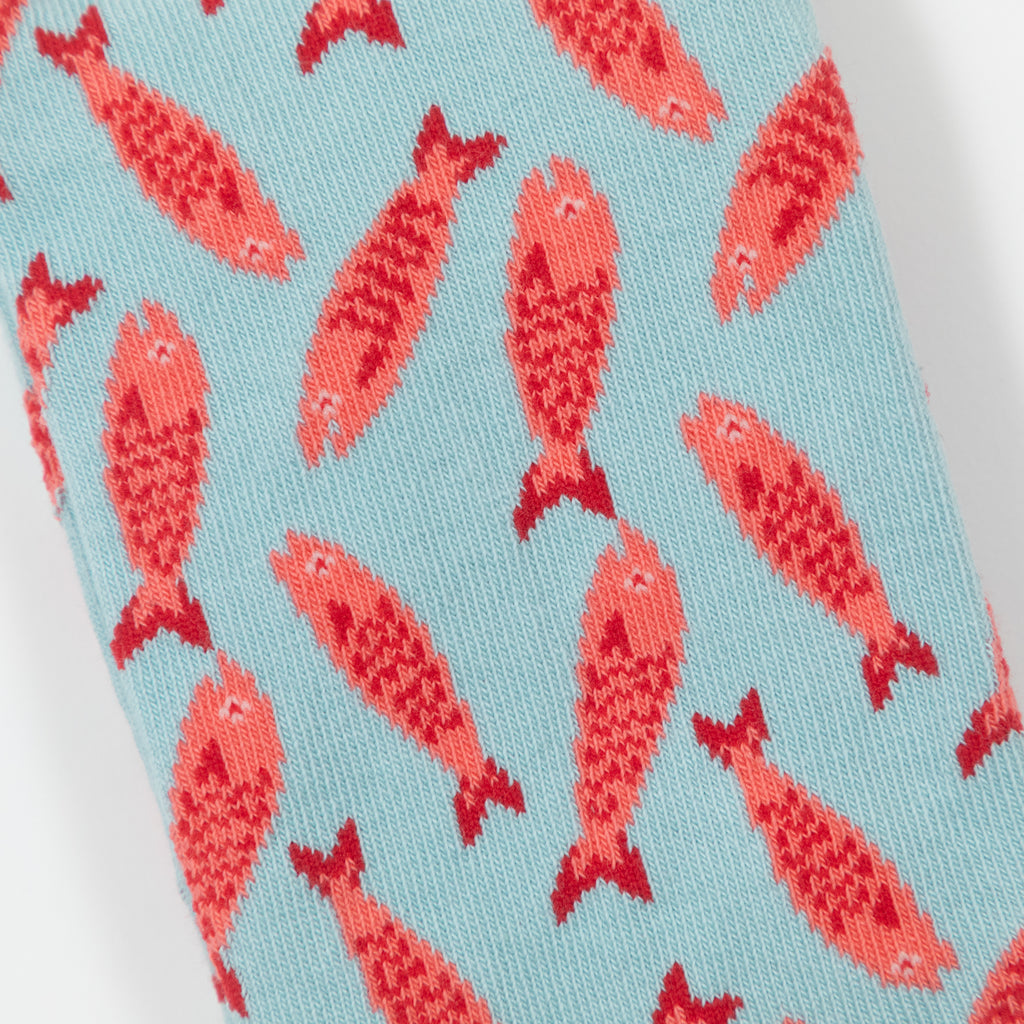 HAPPY SOCKS Sardine Socks in LIGHT BLUE