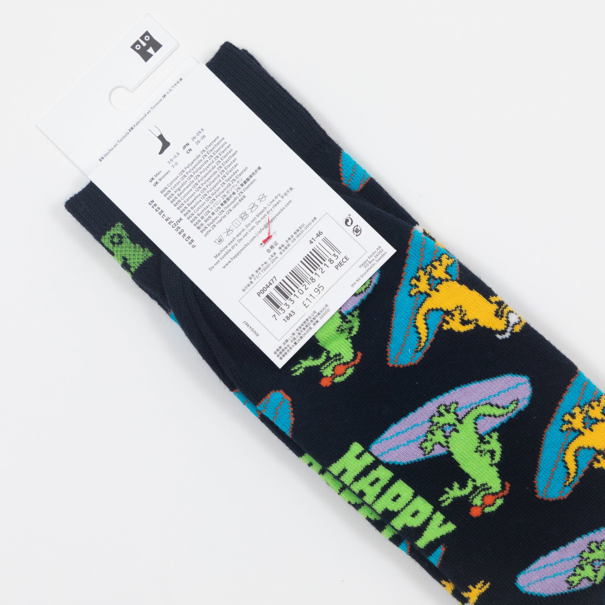 HAPPY SOCKS Surf Lizard Socks in NAVY