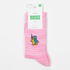 HAPPY SOCKS Unicorn Sneaker Sock in PINK