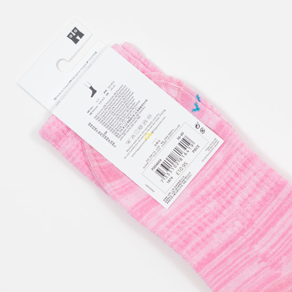 HAPPY SOCKS Unicorn Sneaker Sock in PINK