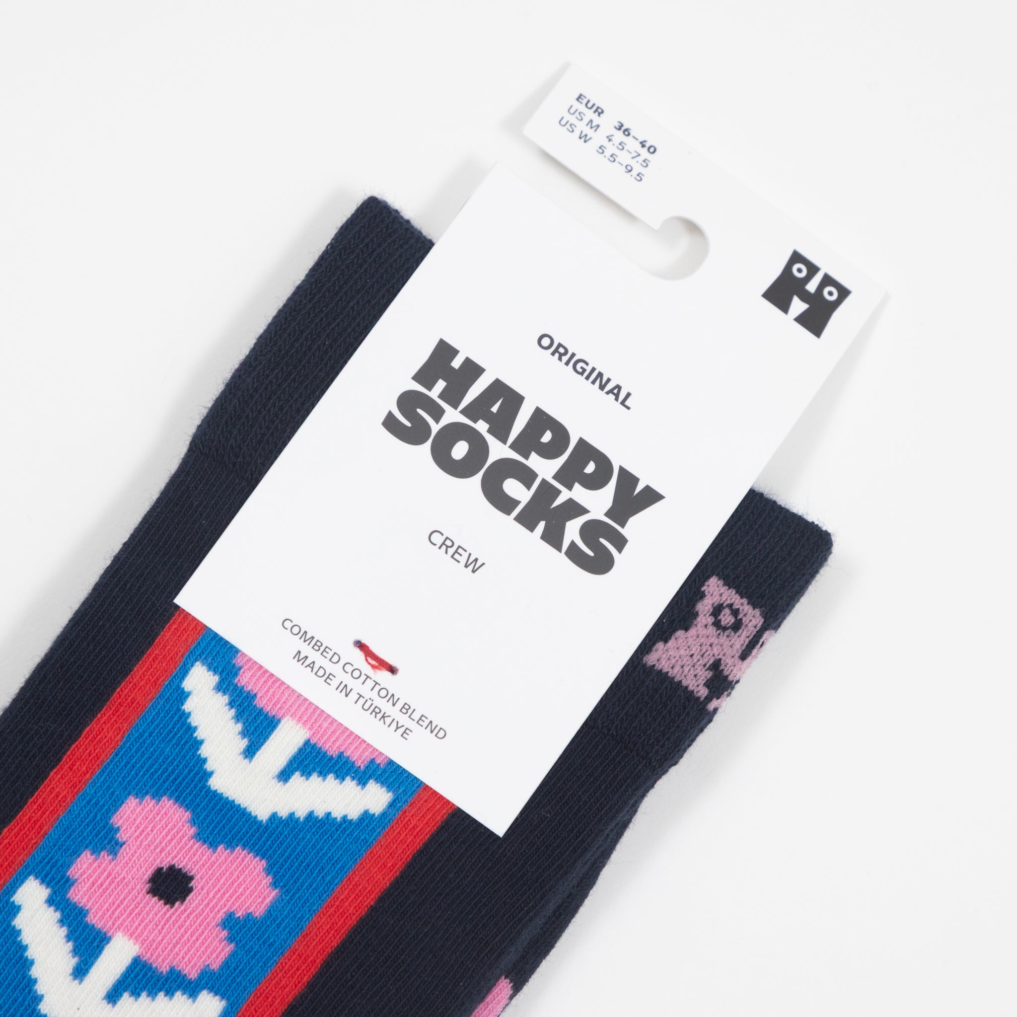 HAPPY SOCKS Vertical Flowers Socks in NAVY