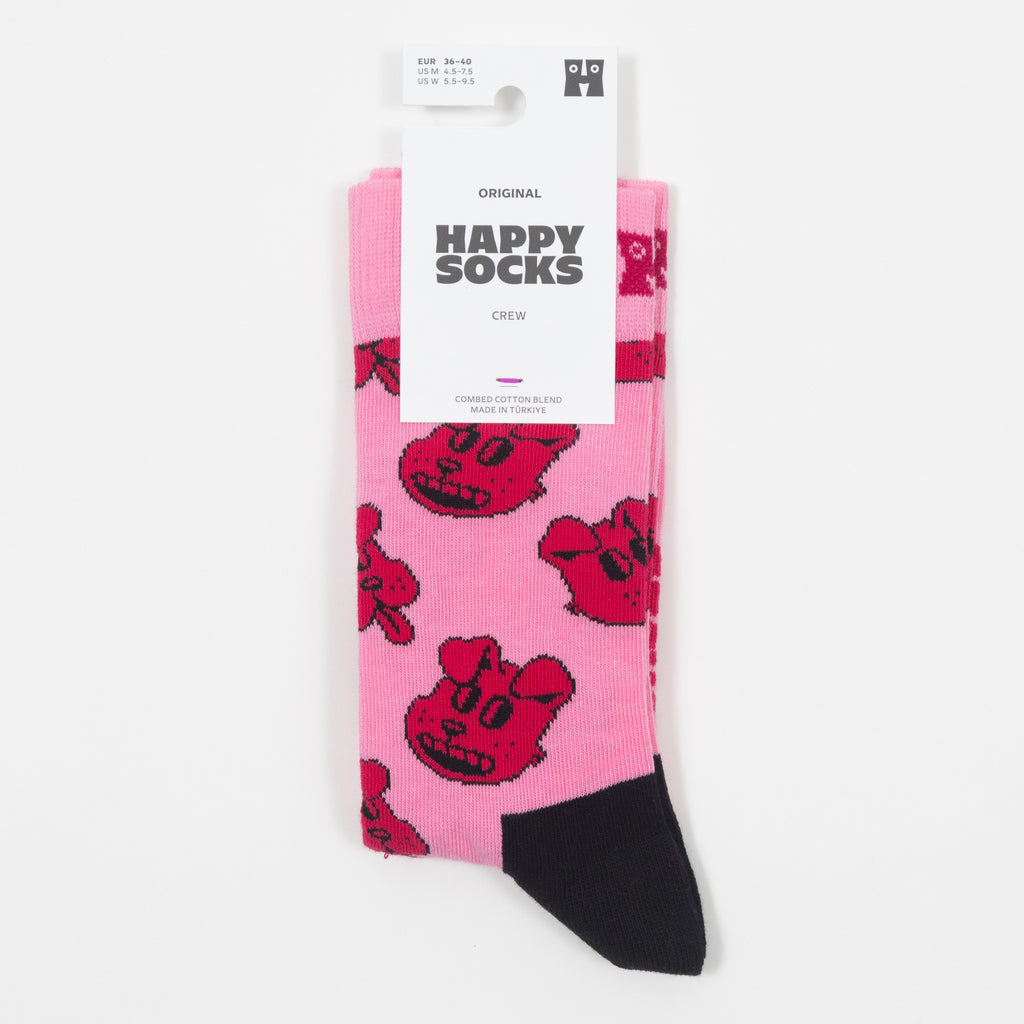 HAPPY SOCKS Dog Socks in LIGHT PINK
