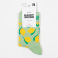 HAPPY SOCKS Lemon Short Crew Socks in LIGHT GREEN