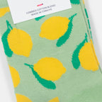 HAPPY SOCKS Lemon Short Crew Socks in LIGHT GREEN