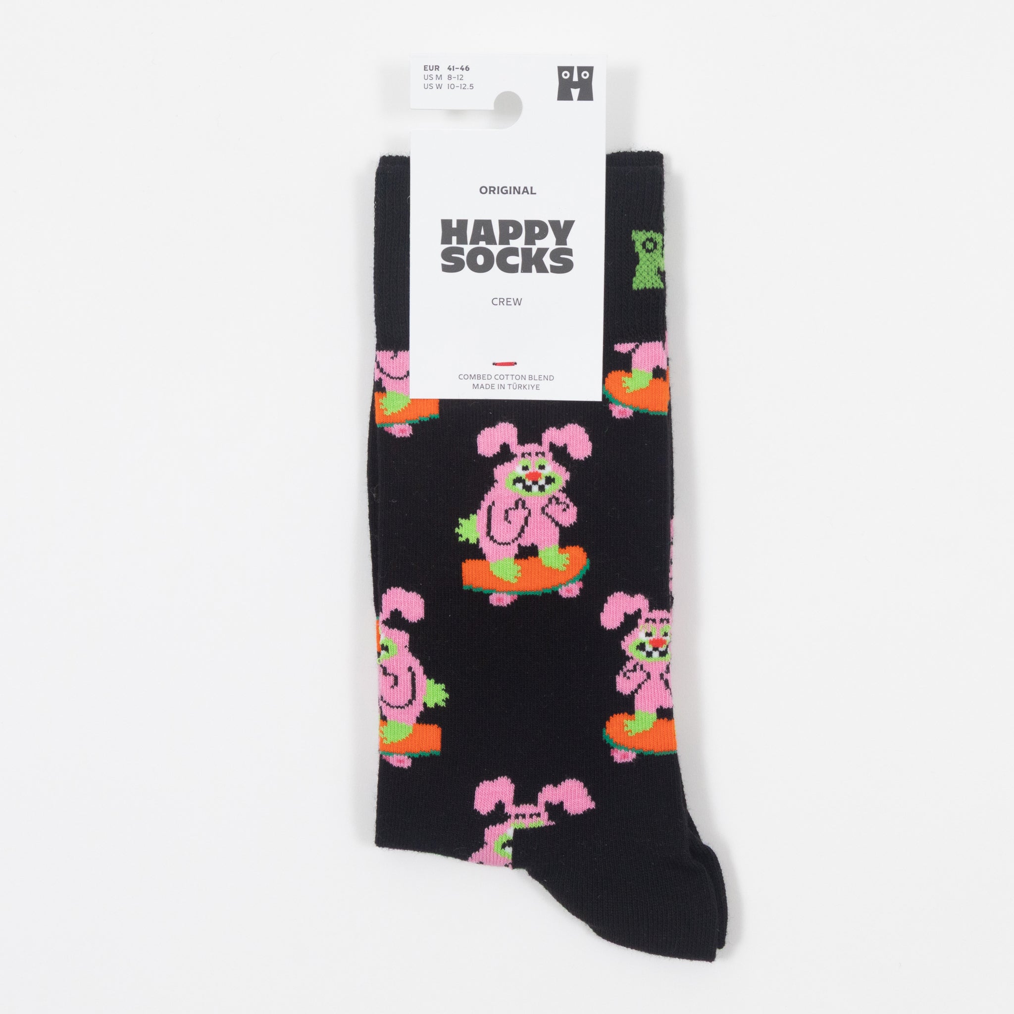 HAPPY SOCKS Skate Bunny Socks in BLACK