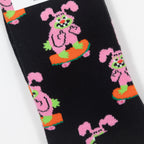 HAPPY SOCKS Skate Bunny Socks in BLACK