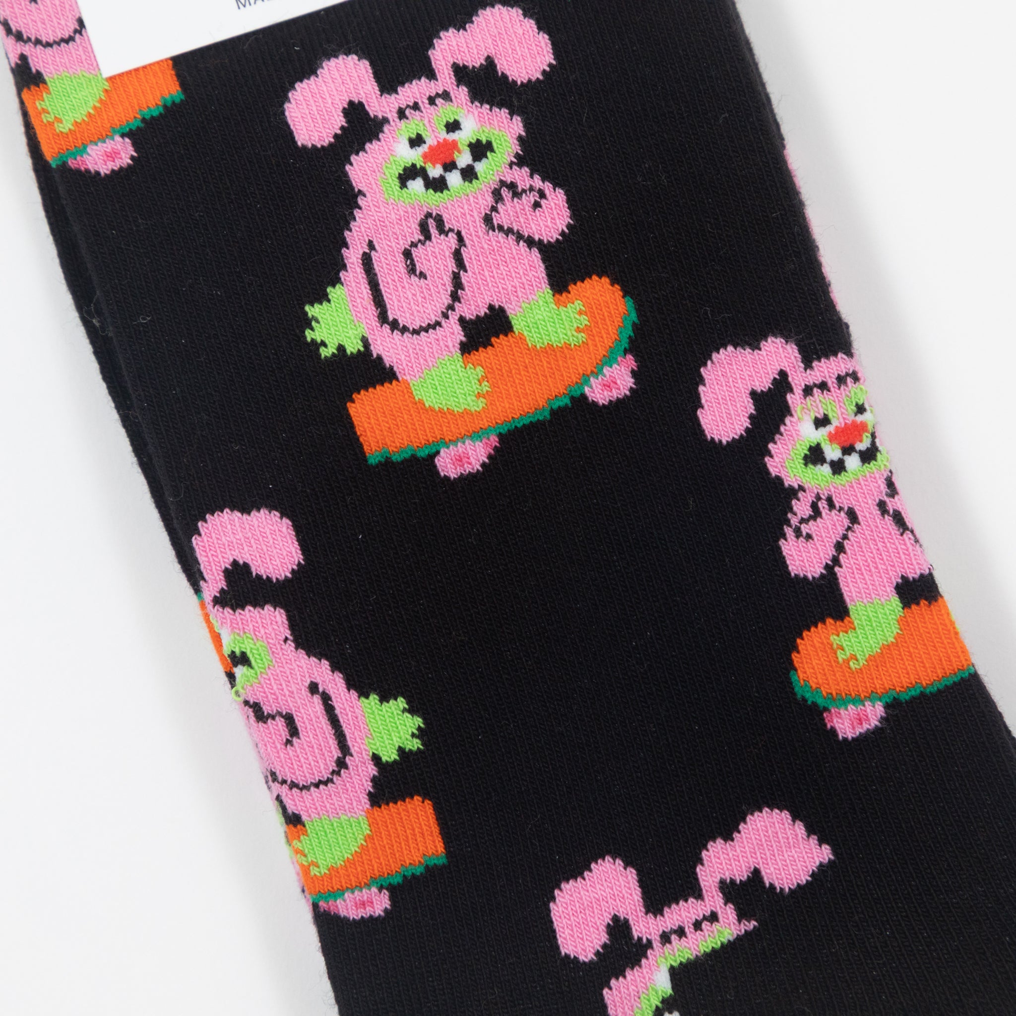 HAPPY SOCKS Skate Bunny Socks in BLACK
