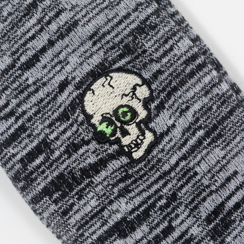 HAPPY SOCKS Skull Sneaker Socks in BLACK