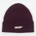 HUF All Caps Cuff Beanie in BURGUNDY