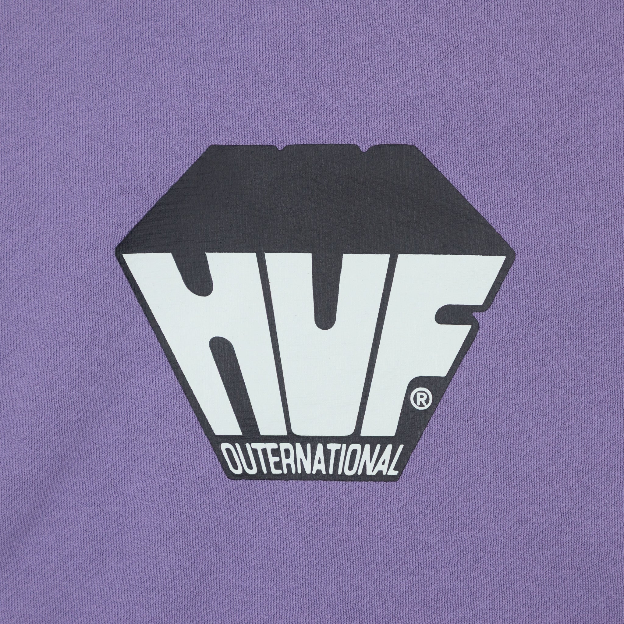 HUF Big Block Crewneck Sweatshirt in DUST PURPLE