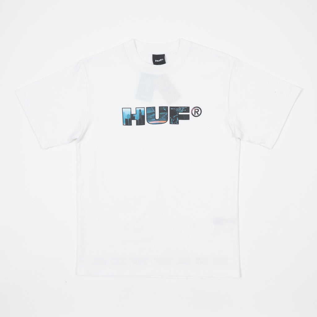 HUF Flight Path Short Sleeve T-Shirt in WHITE