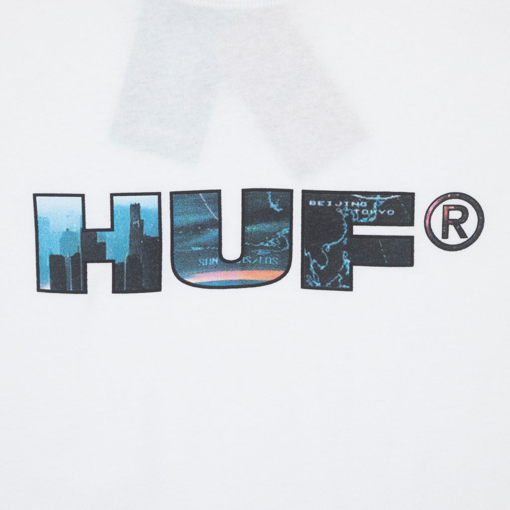 HUF Flight Path Short Sleeve T-Shirt in WHITE