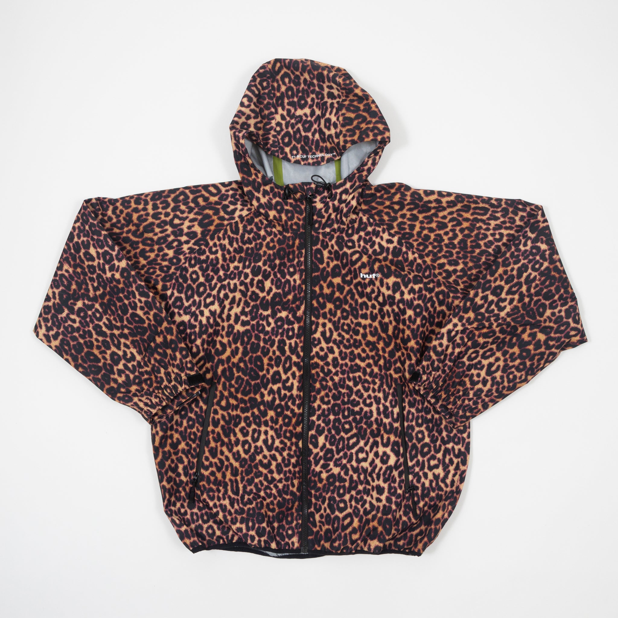 HUF Rainier Printed Shell Jacket in BROWN