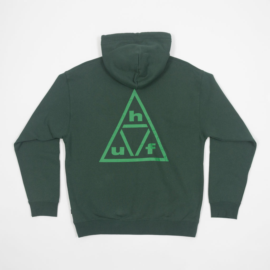 HUF Triple Triangle Pulover Hoodie in FOREST GREEN