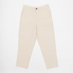 FARAH Hawtin Tapered Fit Twill Trousers in CREAM