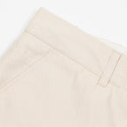 FARAH Hawtin Tapered Fit Twill Trousers in CREAM