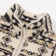 DICKIES Hays Quarter Zip Sherpa Jacket in CREAM