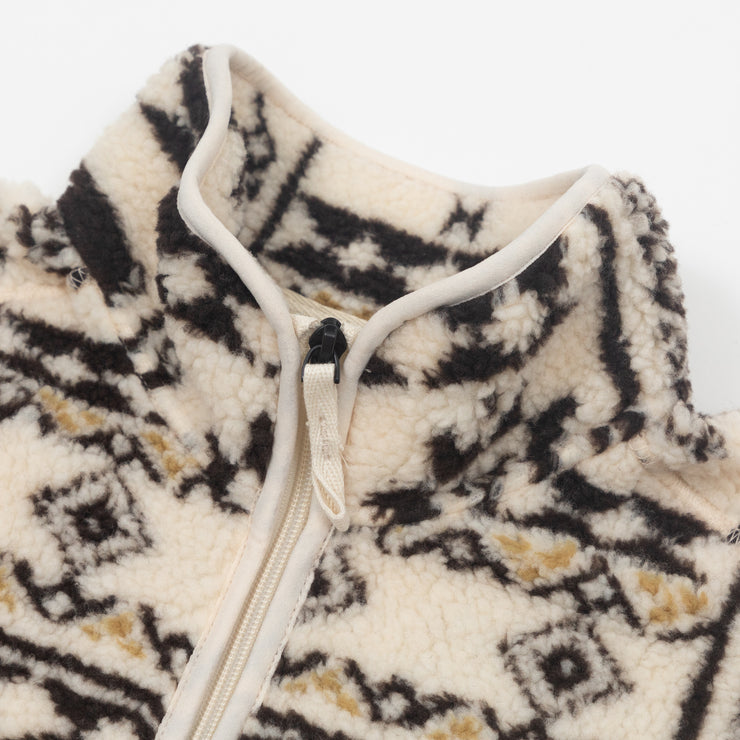DICKIES Hays Quarter Zip Sherpa Jacket in CREAM